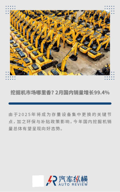 挖掘机市场哪里香？2月国内销量增长99.4%